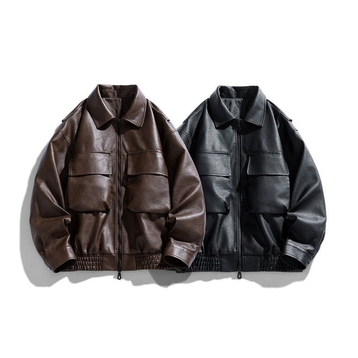 Herren lässige Übergangsjacke mit Reißverschluss, modern und stilvoll für Freizeitaktivitäten.