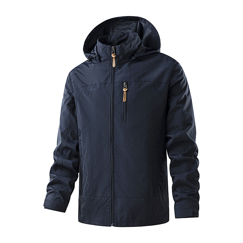 Atmungsaktive & wasserabweisende Herren Leichtjacke, optimal für Outdoor-Aktivitäten. Wetterfest im Frühling & Herbst.