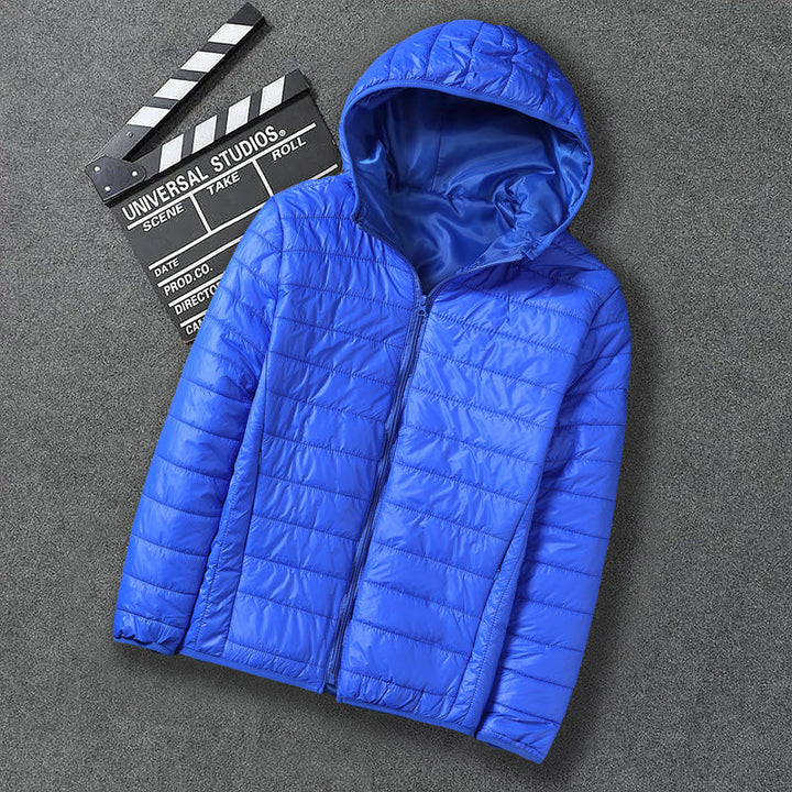 Ultraleichte Herren-Steppjacke, packbar, wärmend und modern, perfekt als Reise- oder Übergangsjacke.