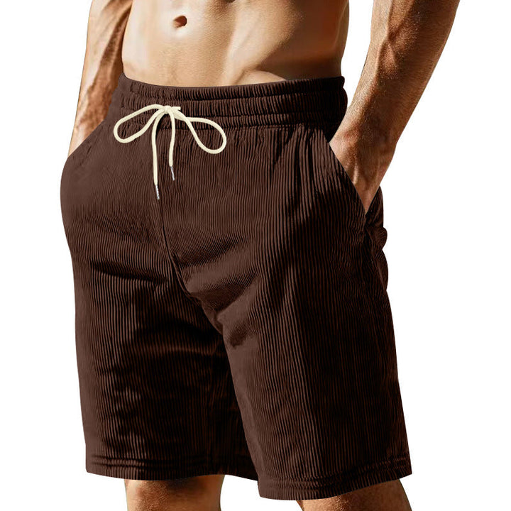 Kurze Herrenhose mit Kordelzugbund, perfekt für Strand und Urlaub.