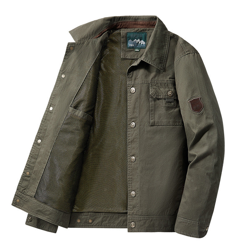 Herren Freizeitjacke in Dunkelblau, bequem & modern; ideal für vielseitige Männeroutfits.
