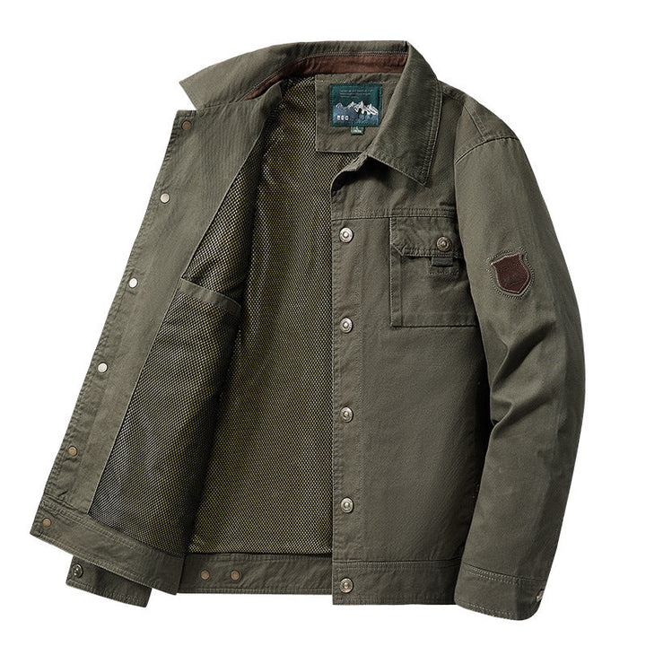Herren Freizeitjacke in Dunkelblau, bequem & modern; ideal für vielseitige Männeroutfits.