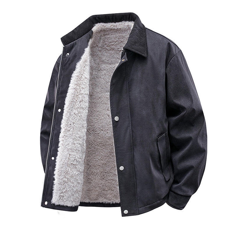 Klassische Herren Bikerjacke aus Lederimitat, casual Look. Ideal für Herbst & Winter. Robuste Herrenmode.