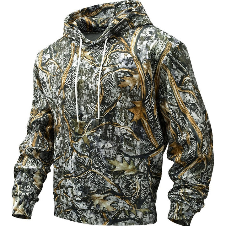 Vielseitiger Herren Hoodie, gemustert & bequem. Ideal als Pullover für Freizeit, Sport oder Alltagsmode.