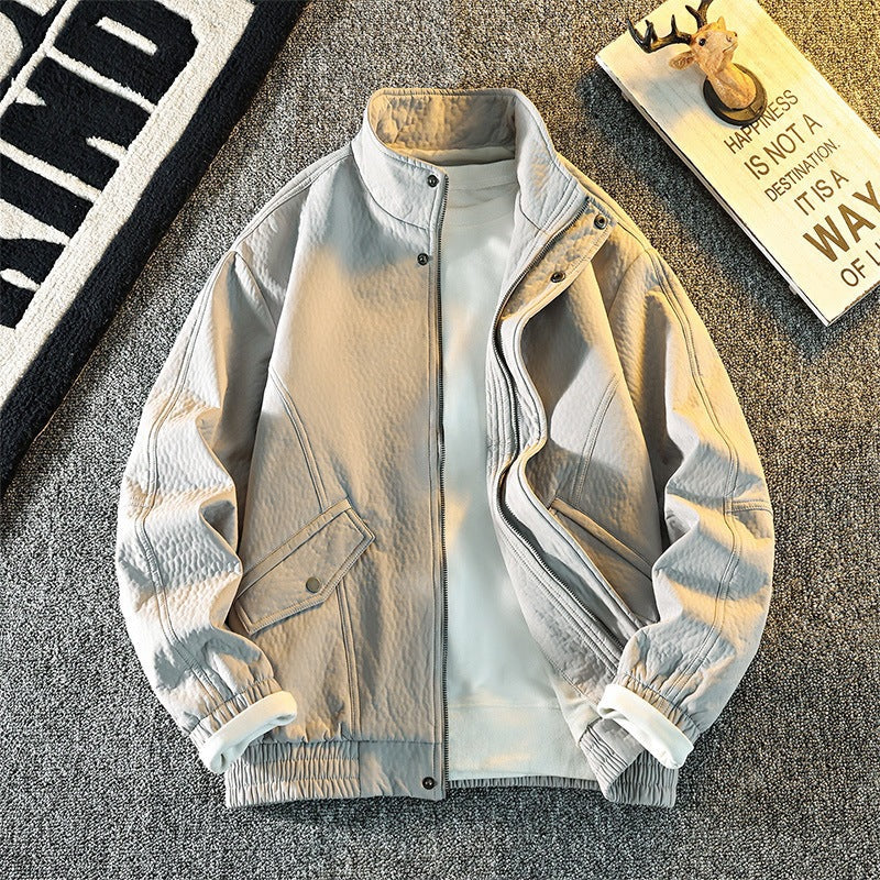 Leichte Herrenjacke Grau, komfortabel & modern, vielseitige Alltagskleidung für Frühling & Herbst.