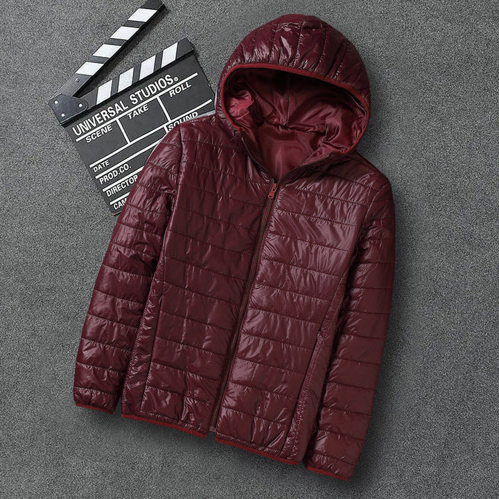 Herrenjacke gesteppt, packbar & winddicht, ideal für Outdoor-Sport und spontane Abenteuer.