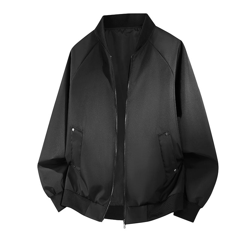 Karamellfarbene Herren-Freizeitjacke im Bomber-Stil, moderne Ganzjahresjacke für den stilbewussten Mann.