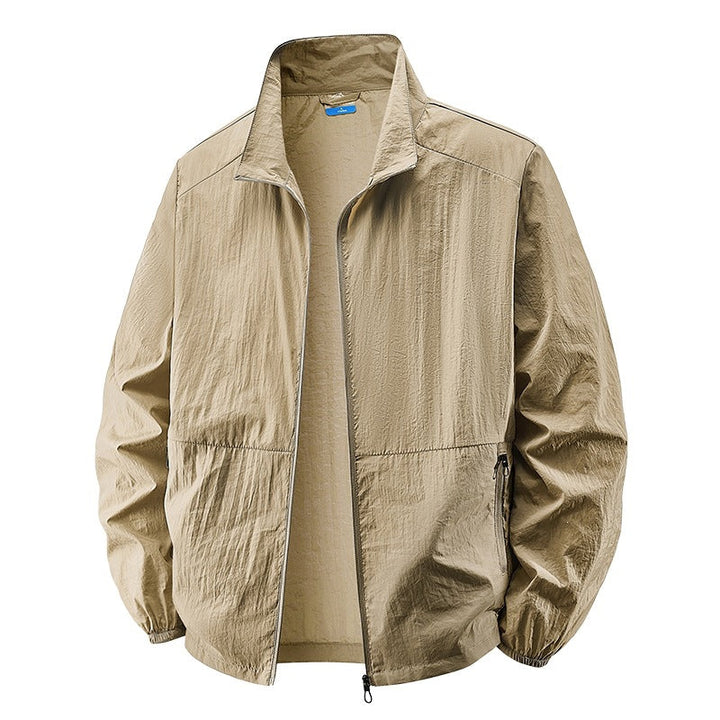 Leichte Herren Windbreaker Jacke in Blau, wasserabweisend & winddicht. Ideal für Sport & Outdoor.