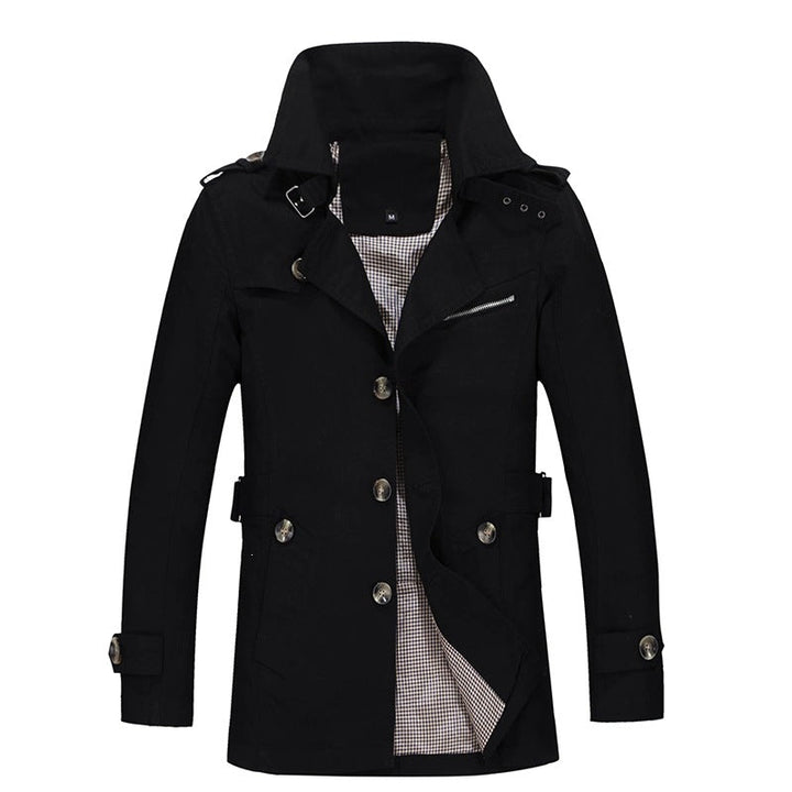 Wetterfeste Herren-Outdoorjacke, lange Form, schützt bei Wind und Regen, für Sport und Freizeit.