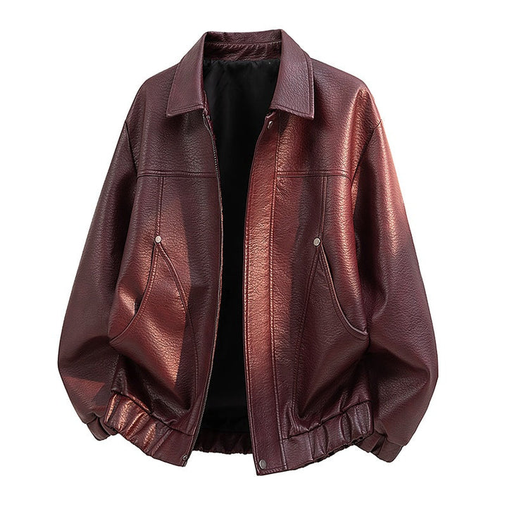 Herrenjacke mit praktischem Elastikbund, lässig und komfortabel für Frühling und Herbst.