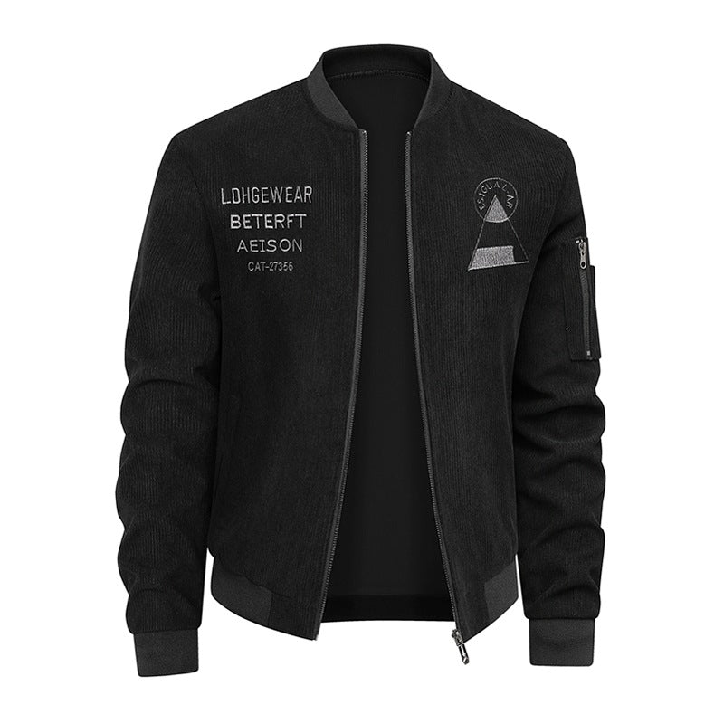Modische Herrenjacke, Bomber-Stil. Schwarz, perfekt als Alltagsjacke für vielseitige Looks.