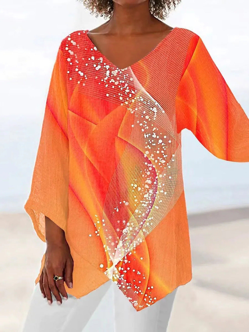 Funkelnde Damen Tunika Bluse mit Glitzer für glamouröse Party-Outfits und elegante Abendmode.