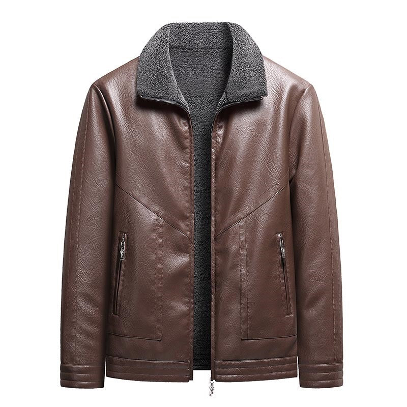 Stilvolle Herren Übergangsjacke mit Stehkragen und praktischen Reißverschlusstaschen, elegant.