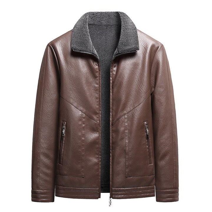 Stilvolle Herren Übergangsjacke mit Stehkragen und praktischen Reißverschlusstaschen, elegant.