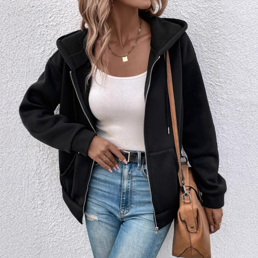 Weiche, warme Damen Kapuzenjacke in XL für Freizeit und Sport. Komfortabel und vielseitig für Herbst und Winter.