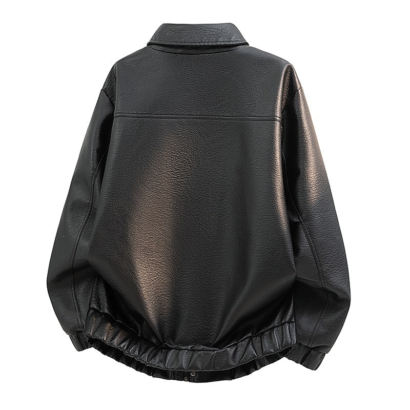 Bequeme Herrenjacke mit Elastikbund, locker geschnitten für entspannten Freizeit-Look.