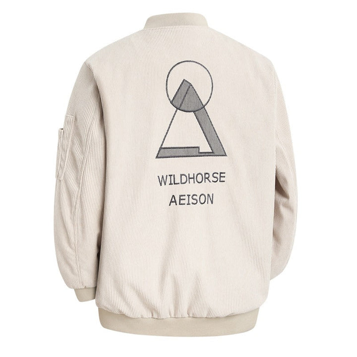 Bequeme Herrenjacke im Bomberstil. Beige, ideal als Freizeitjacke oder Übergangsjacke.