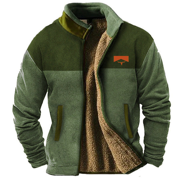 Stilvolle, bequeme Herrenjacke für Freizeitaktivitäten. Warme Alltags-Übergangsjacke mit modernem Look.