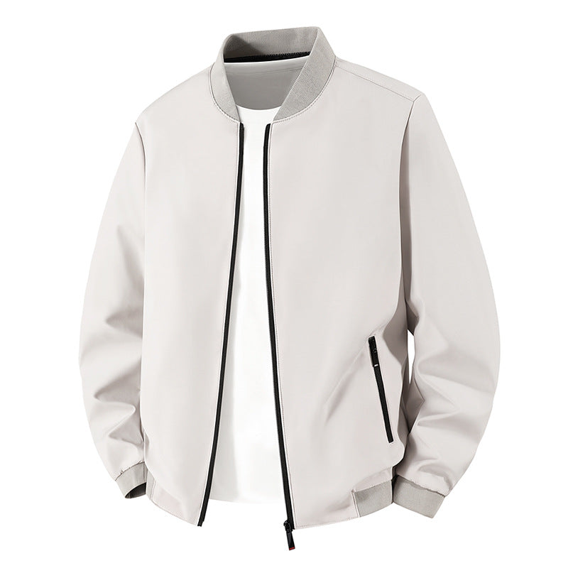 Komfortable leichte Herren Bikerjacke mit Stehkragen für urbane Abenteuer.