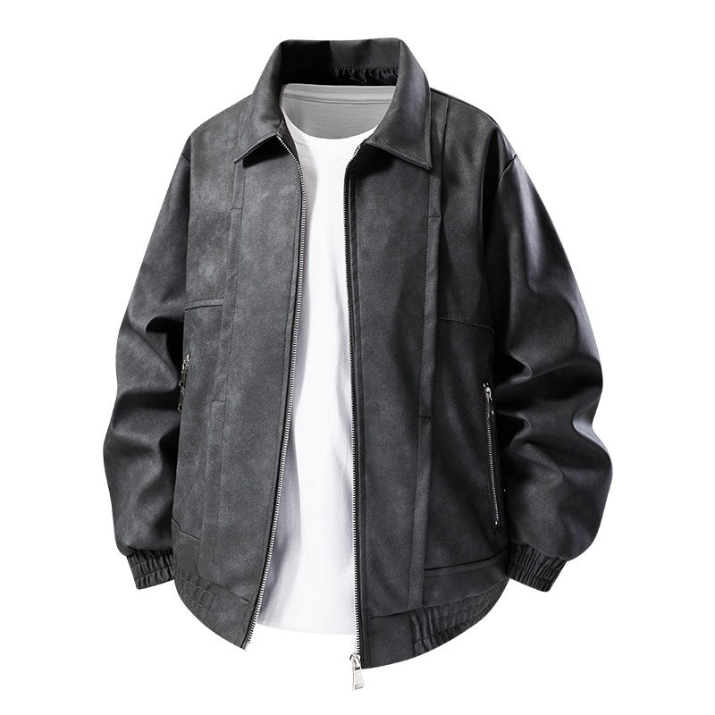 Hochwertige Herren Jacke mit modernem Schnitt, durchgehendem Reißverschluss und Stehkragen, für jede Gelegenheit.