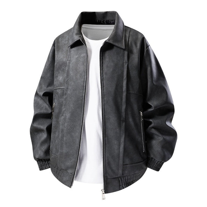 Hochwertige Herren Jacke mit modernem Schnitt, durchgehendem Reißverschluss und Stehkragen, für jede Gelegenheit.