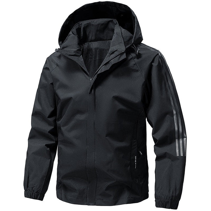 Atmungsaktive Herren Wanderjacke mit Kapuze, leicht & bequem. Perfekt als Übergangsjacke für Herren.