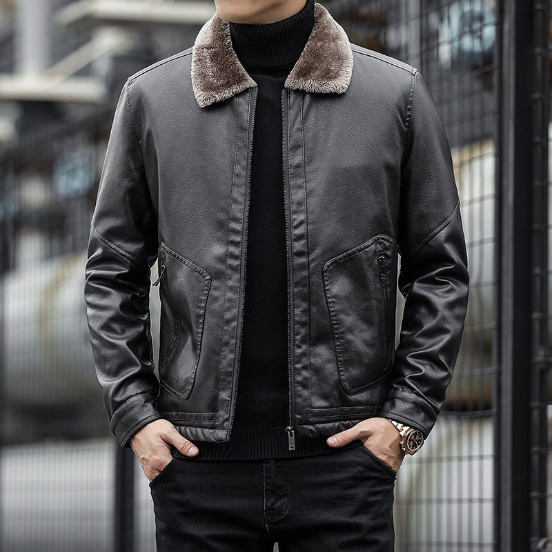 Vielseitiger Herren Blouson mit Teddykragen. Modische Herbstjacke & Winterjacke für Büro und Freizeit.