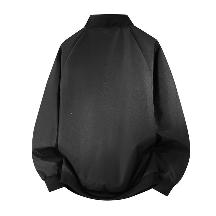 Stylische Herren Übergangsjacke mit Reißverschluss & Stehkragen. Leichte Bomberjacke für Freizeit & Outdoor.