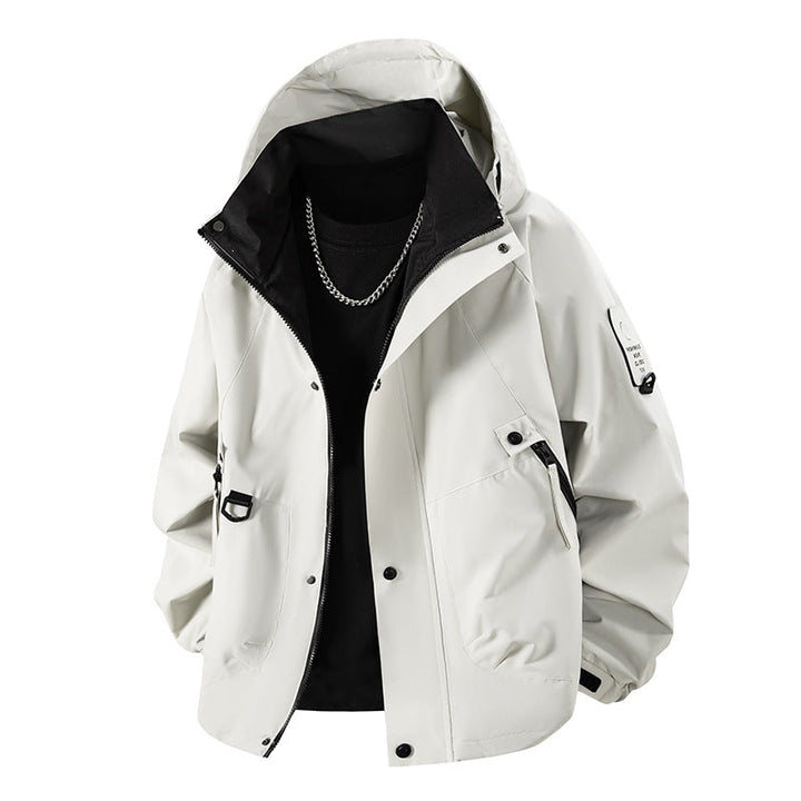 Atmungsaktive Herren Outdoorjacke, hochsichtbar für Sicherheit. Winddicht & wasserabweisend, ideal für Sport.