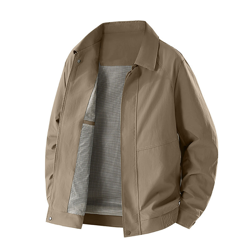 Vielseitige Herren Freizeitjacke in Grau, atmungsaktiv und modisch, die perfekte Wahl für den stilvollen Mann.