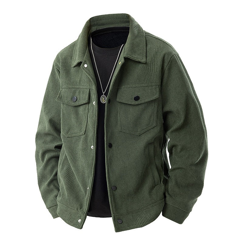 Vielseitige Herren Übergangsjacke, stilvoll & alltagstauglich, mit Stehkragen und seitlichen Eingrifftaschen.