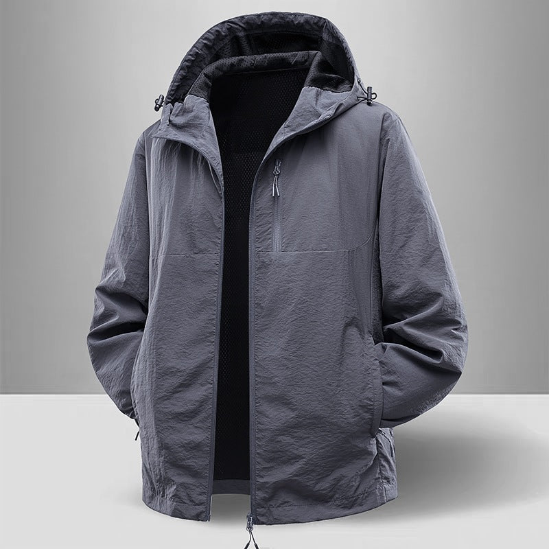 Modische Herren Freizeitjacke, wasserdicht & atmungsaktiv, vielseitig einsetzbar als Übergangs- oder Reisejacke.