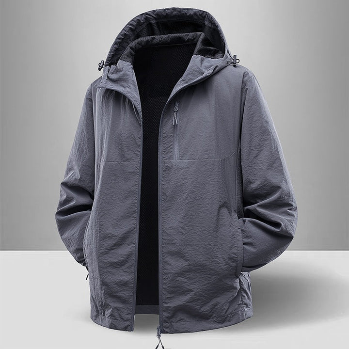 Modische Herren Freizeitjacke, wasserdicht & atmungsaktiv, vielseitig einsetzbar als Übergangs- oder Reisejacke.