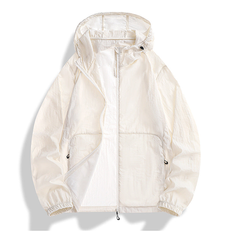 Moderne Herren Freizeitjacke mit Kapuze für Frühling & Herbst, leicht und windabweisend, für Sport & Alltag.