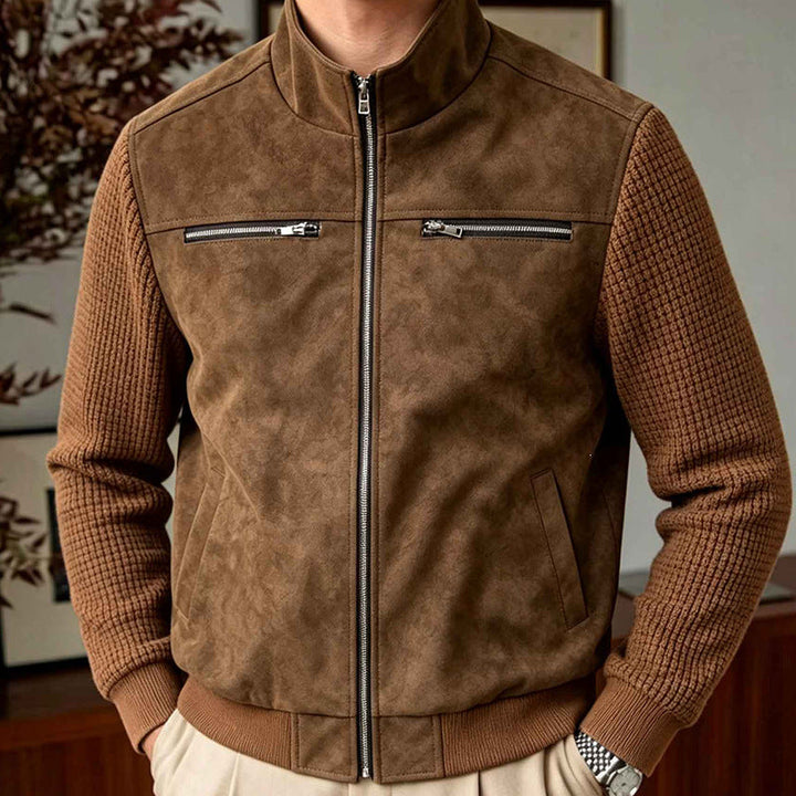 Trendige Herren Mode: Moderne Biker-Jacke für urbanen Lifestyle. Stilvolle Freizeitjacke für jeden Anlass.