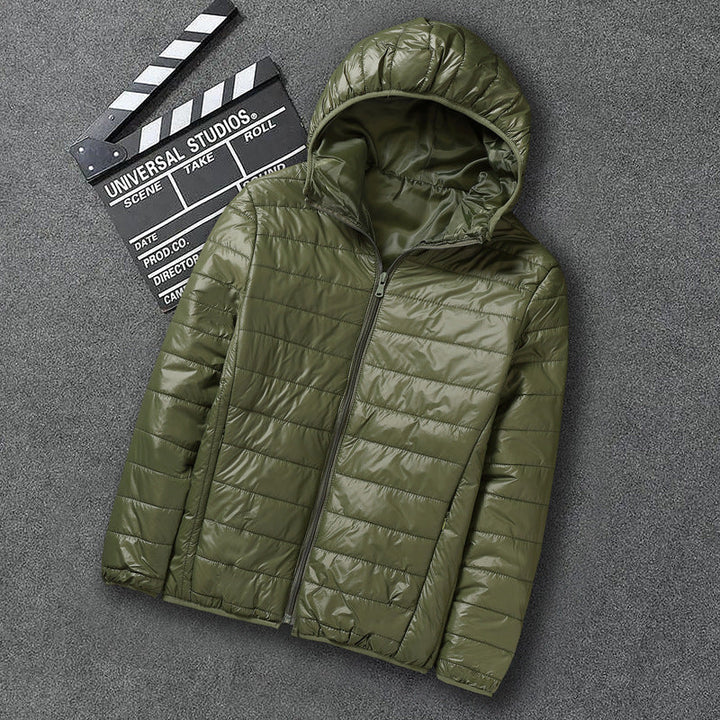 Warme & ultraleichte Steppjacke für Herren, winddicht und modern, perfekt für kalte Tage draußen.