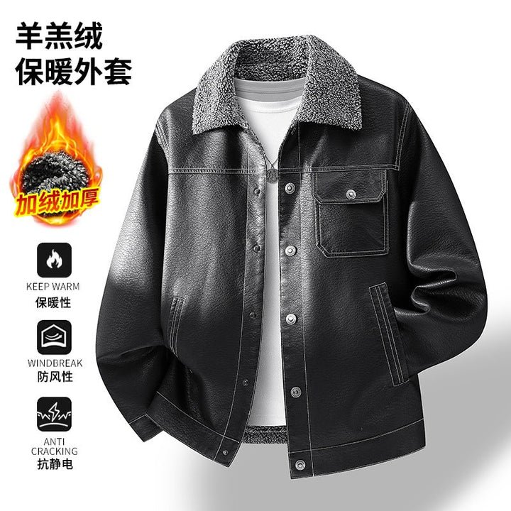Warme Herren Freizeitjacke mit weichem Kragen für Winter und Herbst, komfortabel und casual.