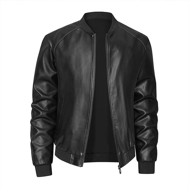 Herren Bomberjacke in Schwarz mit Reißverschluss, ideal für urbanen Stil & Eleganz. Vielseitige Freizeitjacke.