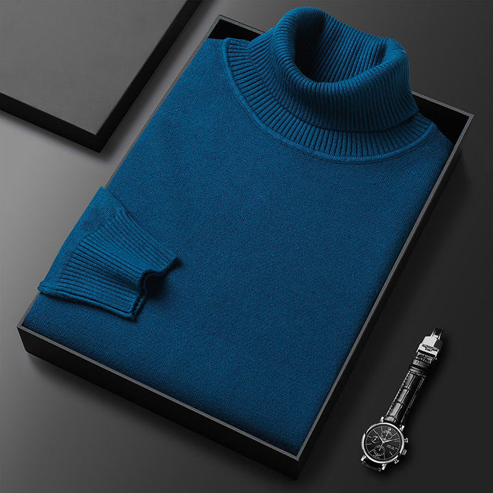 Zeitloser Herren Rollkragenpullover, ein vielseitiges Oberteil für die Wintermode & Herrenmode.