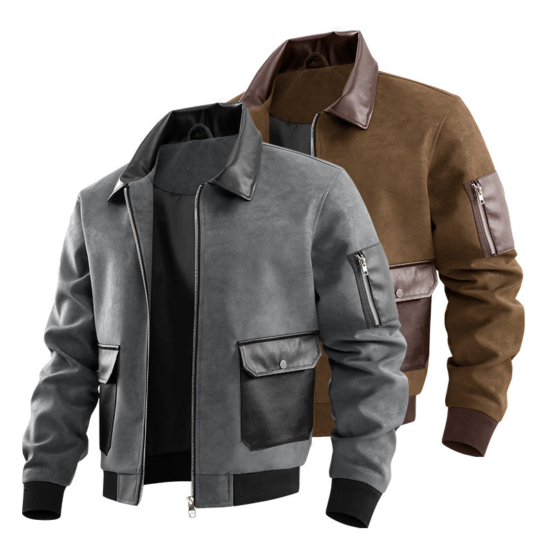 Warme, bequeme Herren Bomberjacke für den Herbst, perfekt als sportliche Übergangsjacke mit Reißverschluss.