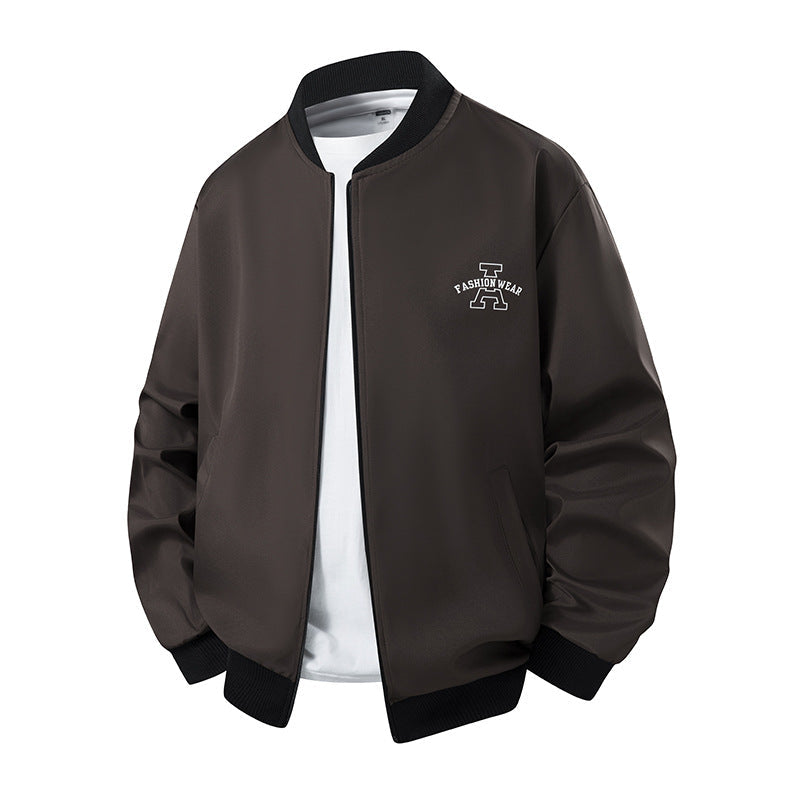 Stilvolle Herren Bomberjacke für den Alltag, schwarze Übergangsjacke mit Reißverschluss, vielseitig.