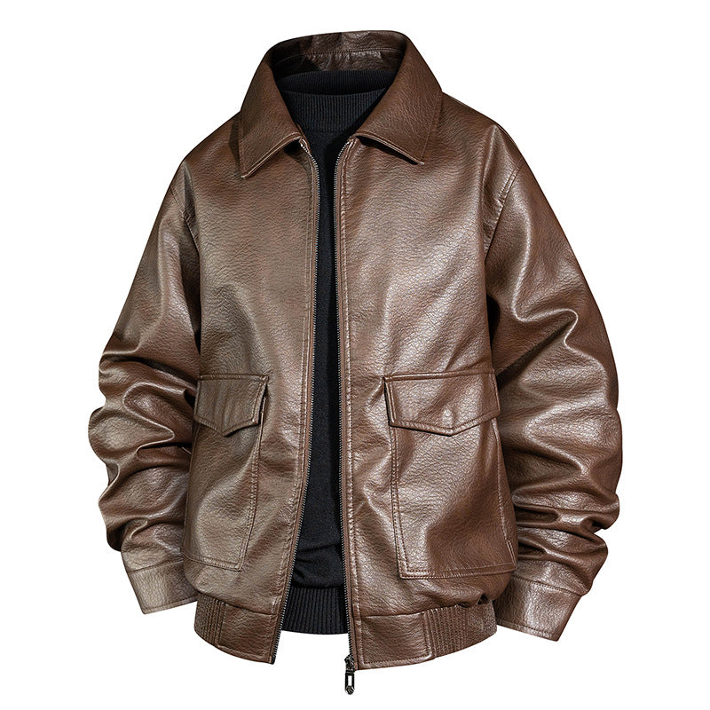 Herren Lässige Jacke in Dunkelblau, stilvoll und vielseitig für Freizeit und Übergang.
