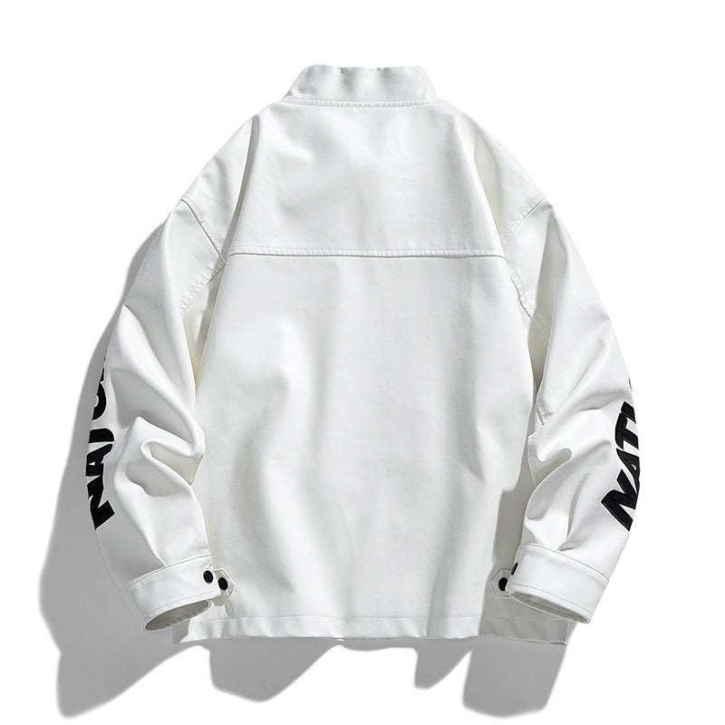 Herren Übergangsjacke schwarz, sportlich-moderner Motorsport-Stil. Ideale Racingjacke für den lässigen Freizeit-Look.