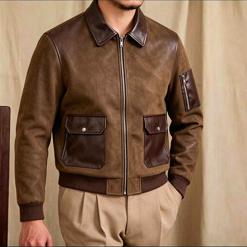 Graue Herren Bomberjacke, modisch & bequem. Ideal als Übergangsjacke für Herrenmode.