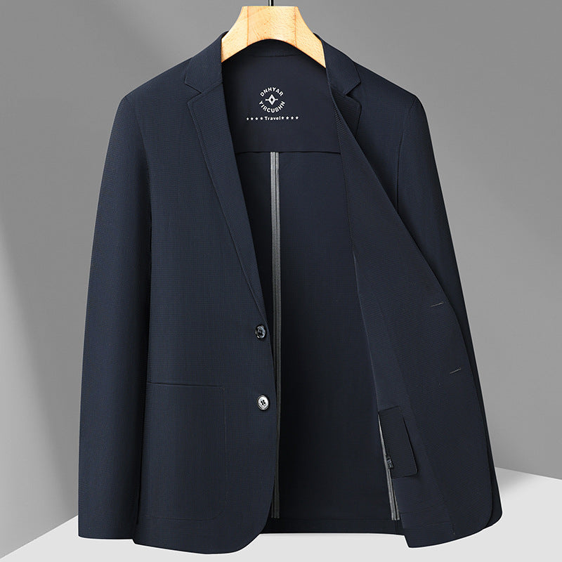 Stilvoller Herren Slim Fit Anzug Blazer, perfekt für Smart Casual Looks oder festliche Anlässe, vielseitig.