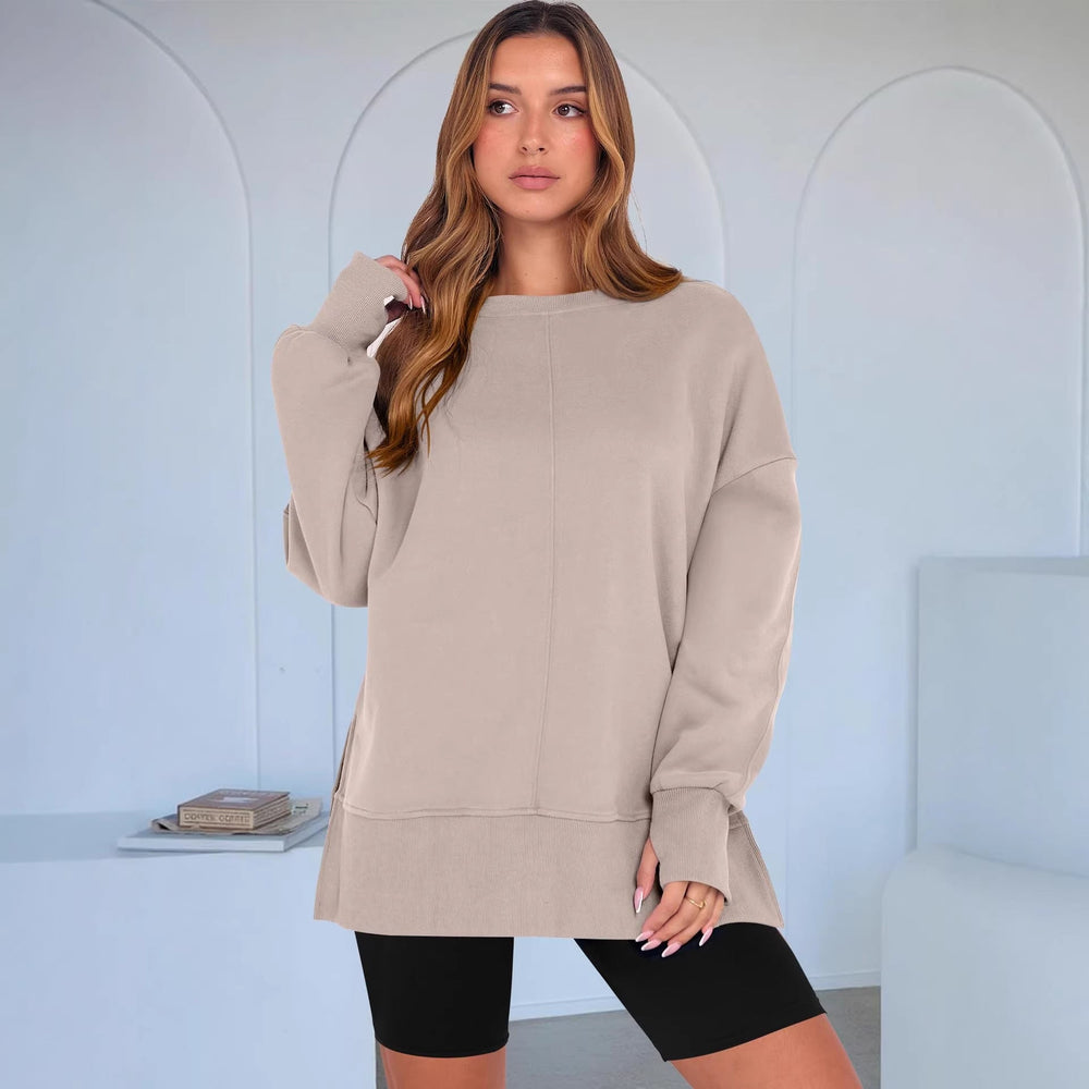 Bequemes Damen Oversize-Sweatshirt, stilvolle Freizeitmode für Herbst & Winter.