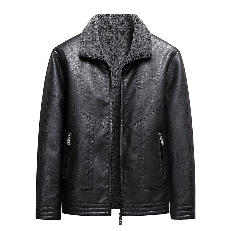 Vielseitige Herren Übergangsjacke, elegant & stilvoll, mit Stehkragen & Reißverschlusstaschen.