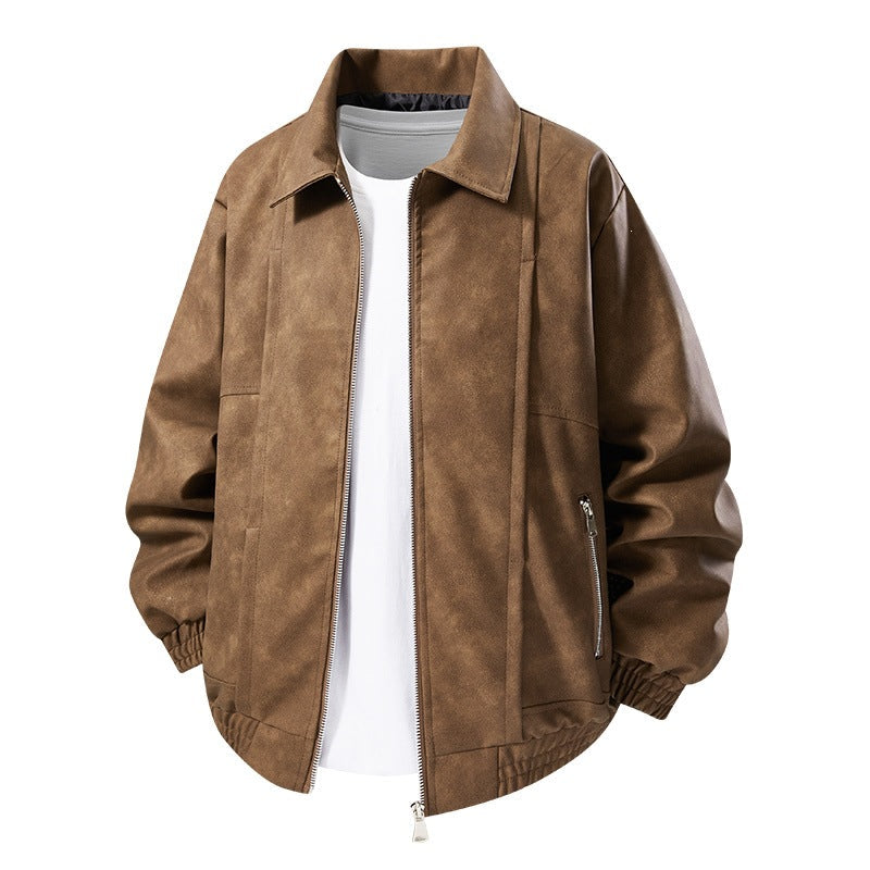 Mann trägt elegante Herren Sportjacke in Grau, kombiniert mit T-Shirt, ideal für einen entspannten, smarten Look.