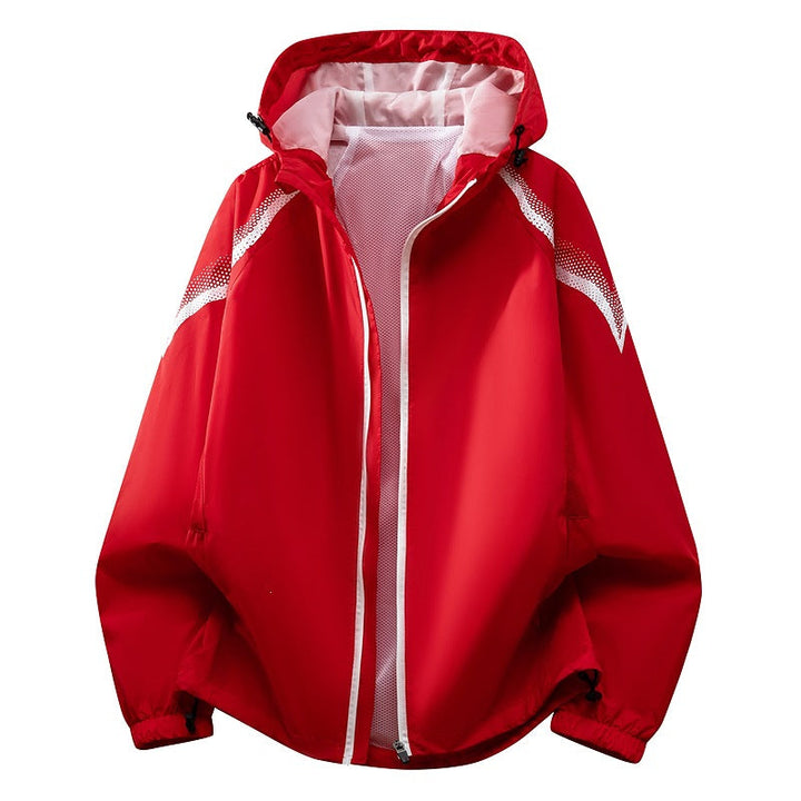 Vielseitige Aktivkleidung: Herren Kapuzenjacke, leicht und winddicht, perfekt für Outdoor-Sportarten.