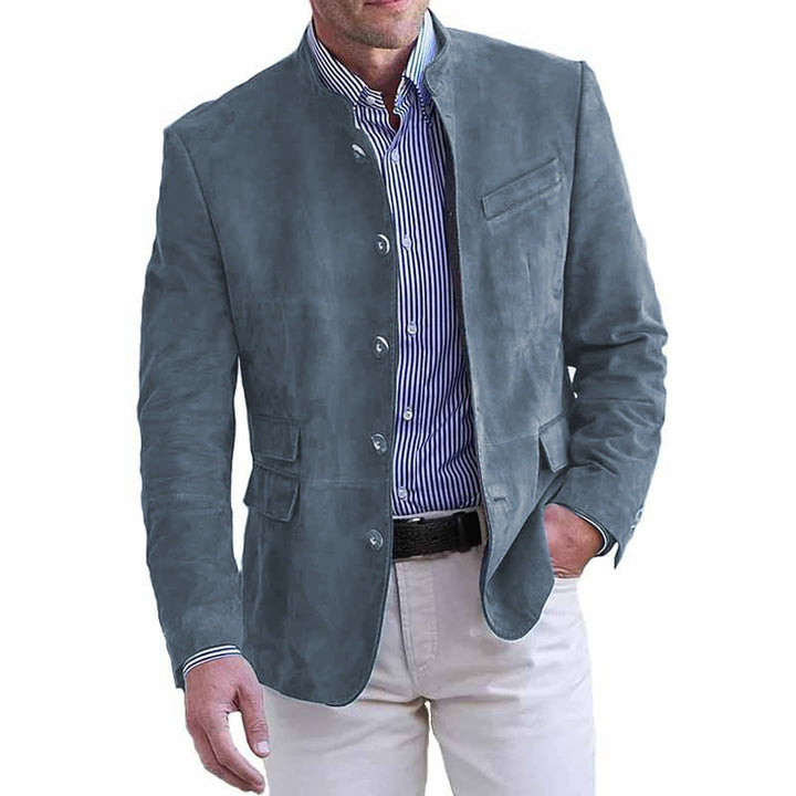 Hochwertige, stilvolle Herrenjacke für Business Casual und Freizeit. Verfügbar in Dunkelgrau, Himmelblau, Khaki.
